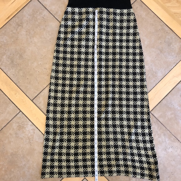 VTG Houndstooth dress long sleeveless tall sweater - Picture 6 of 8